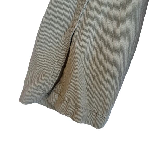 Suzanne Betro Denim Jacket Women Plus SZ 4X Khaki Chambray Beige Classic Frayed - Picture 10 of 16